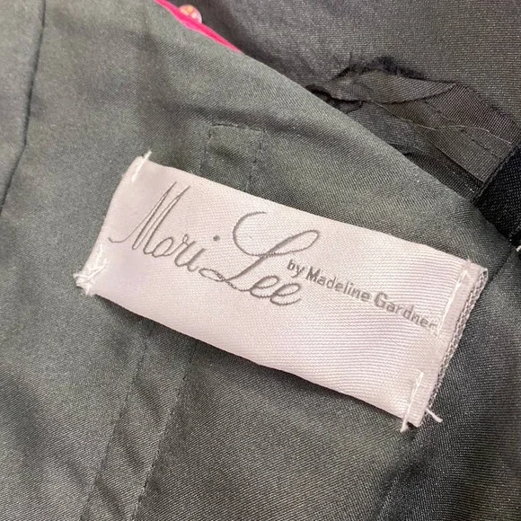 Mori Lee Pink and Black Maxi Dress - Picture 10 of 11